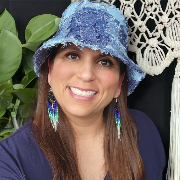 🆕️ Boho Style Handmade Beaded Long Earrings - Picture 2 of 6